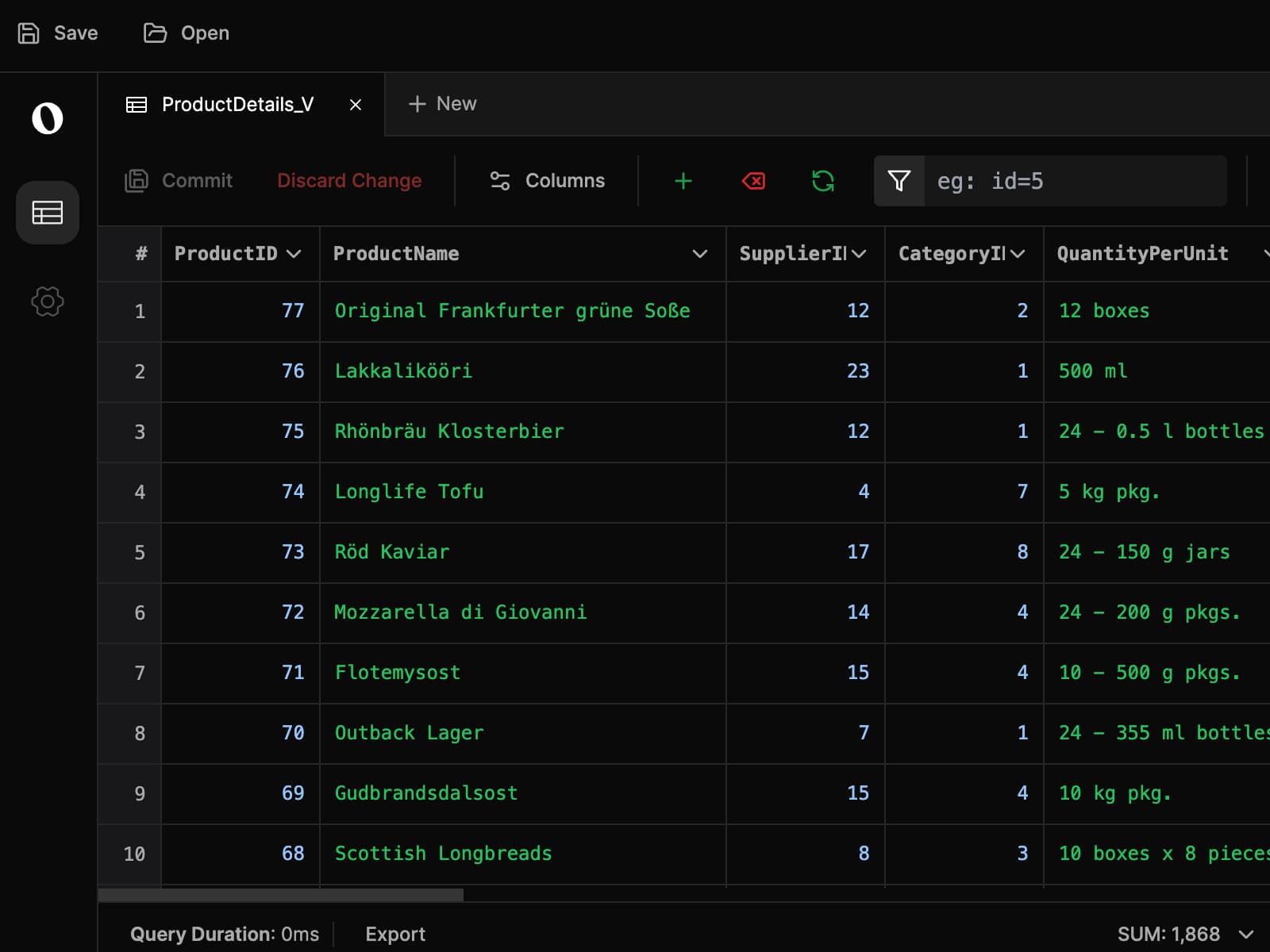 Create tables